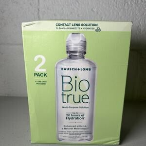 Biotrue Contact Lens Solution Multi-Purpose - Case Included - 2 Pack 10 OZ Each